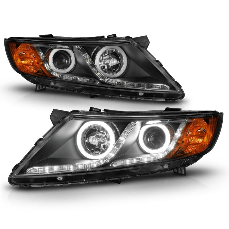 ANZO 2011-2013 Kia Optima Projector Headlights w/ Halo Black (CCFL)-thumbmail-9