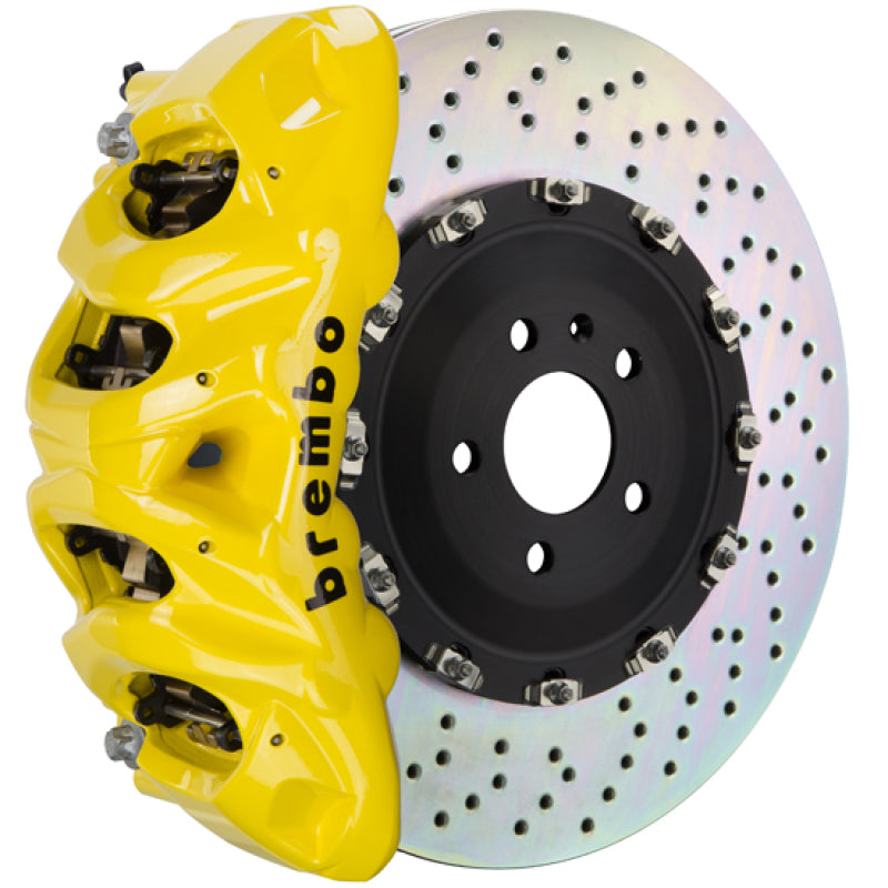Brembo 08-15 Land Cruiser/LX570 Front GT BBK 8 Piston Cast 412x38 2pc Rotor Drilled- Yellow-thumbmail-1