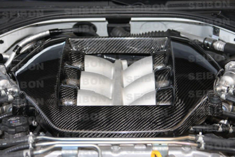 Seibon 09-11 Nissan GTR R35 Carbon Fiber Engine Cover-thumbmail-4
