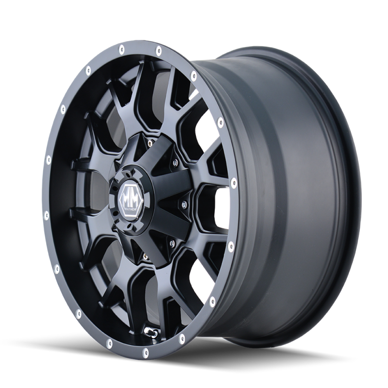 Mayhem 8015 Warrior 20x9 / 6x135 BP / 0mm Offset / 106mm Hub Matte Black Wheel-thumbmail-1