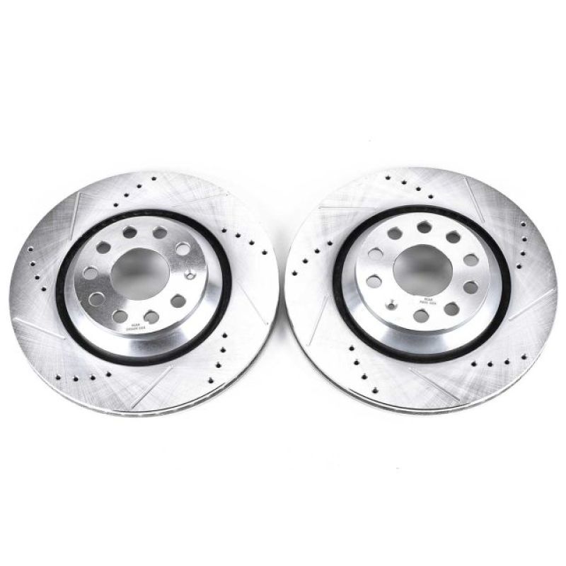 Power Stop 17-18 Audi RS3 Rear Evolution Drilled & Slotted Rotors - Pair-thumbmail-2