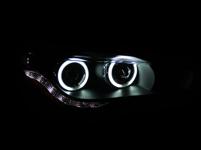 ANZO 2008-2015 Mitsubishi Lancer Projector Headlights w/ Halo Black (CCFL)-thumbmail-4