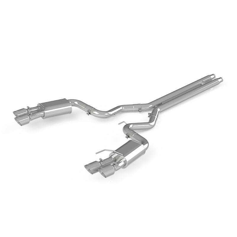 MBRP 18-19 Ford Mustang GT 5.0 3in Dual Split Rear AL Cat Back w/ Quad 4.0in Dual Wall Tips-thumbmail-2