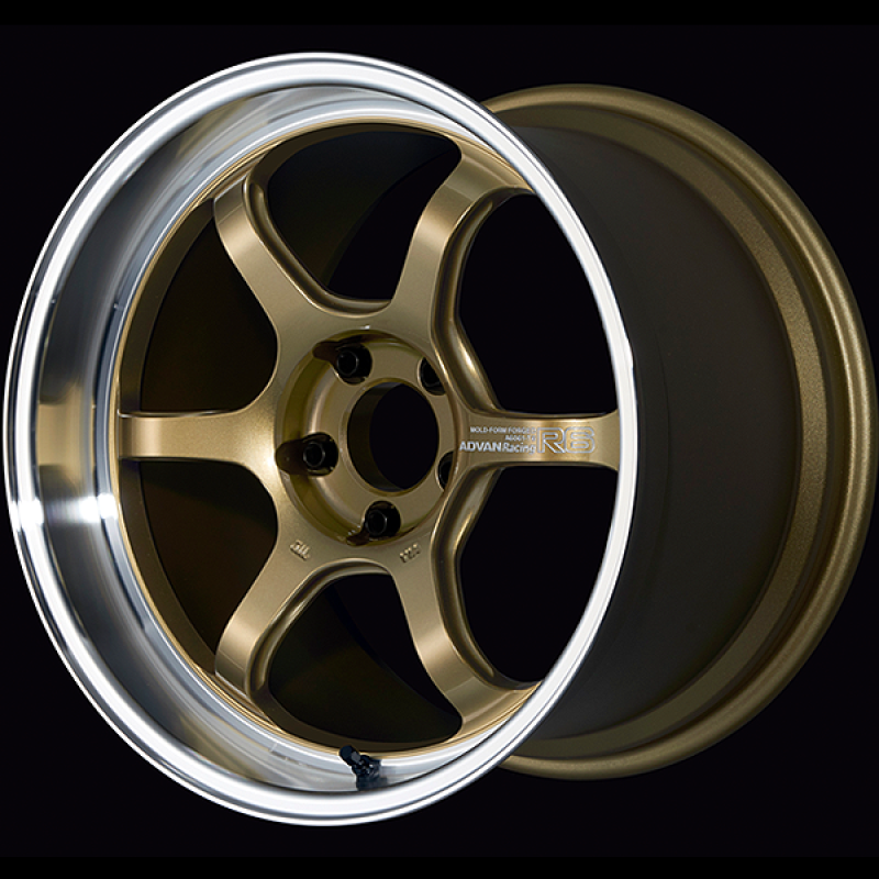 Advan R6 18x8.0 +45 5-114.3 Machining & Racing Brass Gold Wheel-thumbmail-1