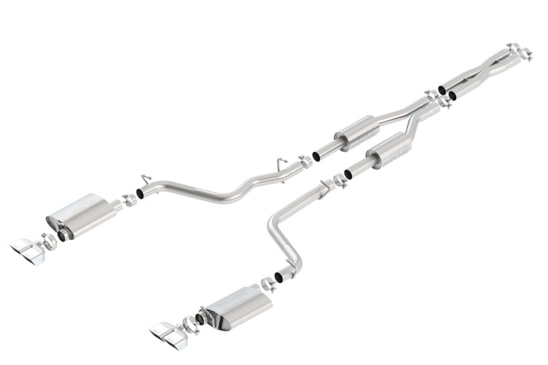 Borla 09-14 Dodge Challenger R/T 5.7L RWD 2Dr. Dual Rctgl. Angle S-Type CB Exhaust - Rear Split Exit-thumbmail-1