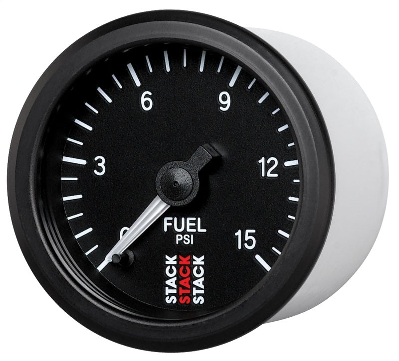 Autometer Stack 52mm 0-15 PSI 1/8in NPTF Male Pro Stepper Motor Fuel Pressure Gauge - Black-thumbmail-5