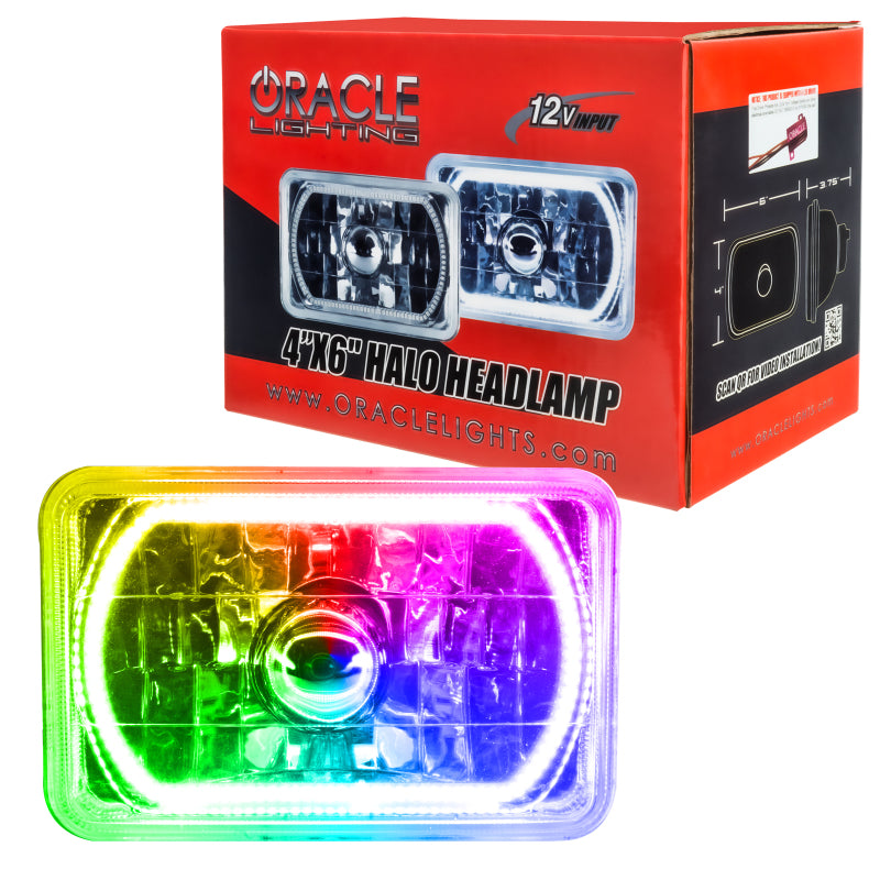 Oracle Pre-Installed Lights 4x6 IN. Sealed Beam - ColorSHIFT Halo-thumbmail-8