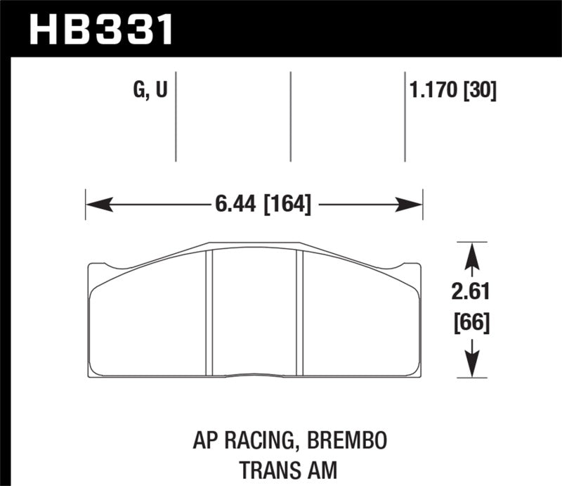 Hawk DTC-80 AP Racing/Brembo 30mm Race Brake Pads-thumbmail-4