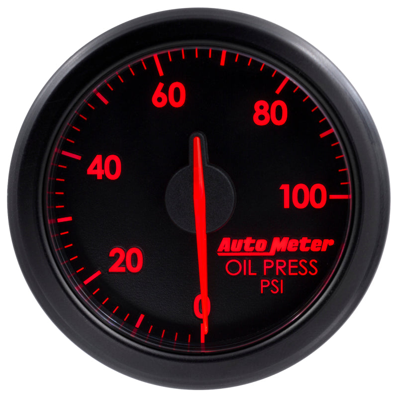 Autometer Airdrive 2-1/6in Oil Pressure Gauge 0-100 PSI - Black-thumbmail-5