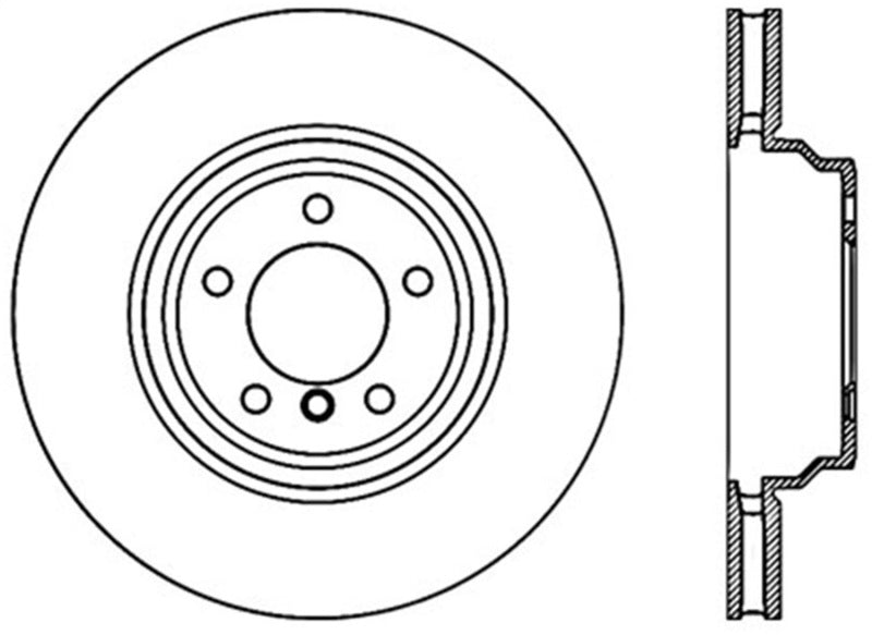 StopTech 07-09 BMW 335 (E90/E92/E93) Slotted & Drilled Right Front Rotor-thumbmail-1