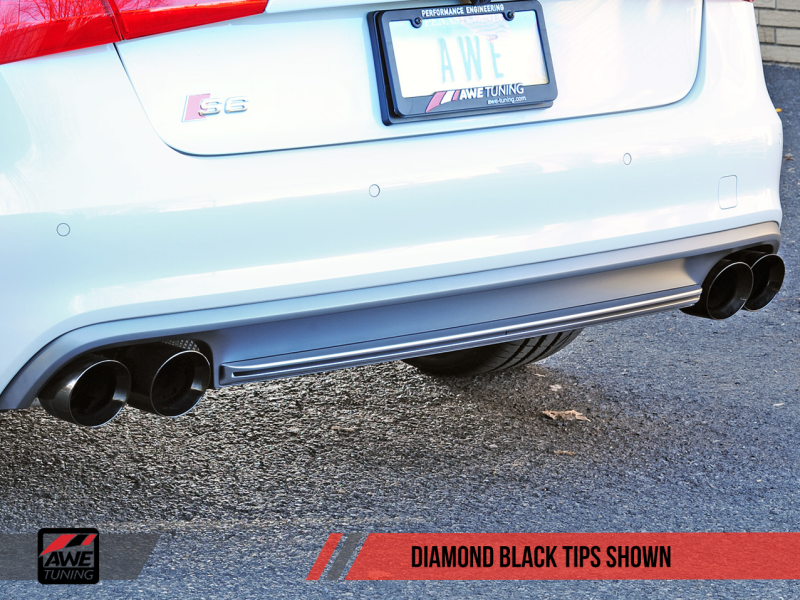 AWE Tuning Audi C7 / C7.5 S6 4.0T Track Edition Exhaust - Diamond Black Tips-thumbmail-2