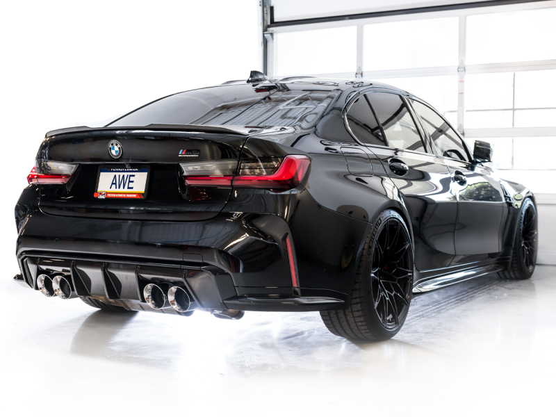 AWE Track Edition Catback Exhaust for BMW G8X M3/M4 - Chrome Silver Tips-thumbmail-4