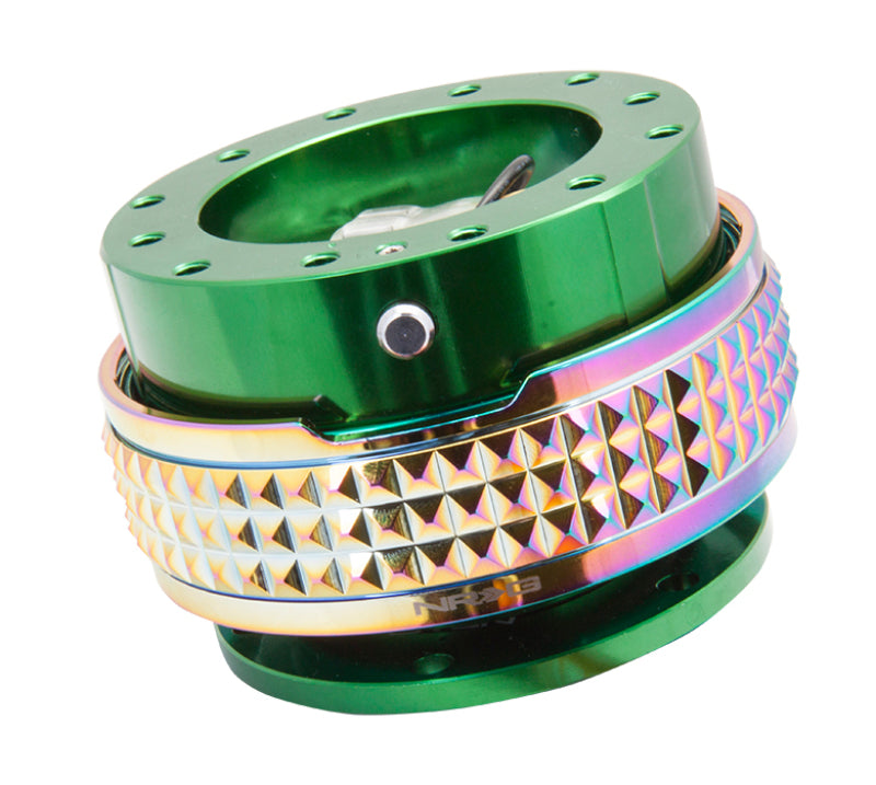 NRG Quick Release Kit - Pyramid Edition - Green Body / Neochrome Pyramid Ring-thumbmail-2