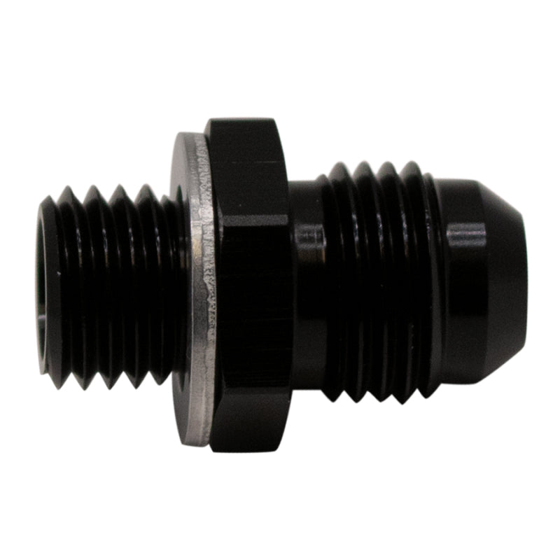 DeatschWerks 6AN Male Flare to M12 X 1.5 Male Metric Adapter (Incl Washer) - Anodized Matte Black-thumbmail-2