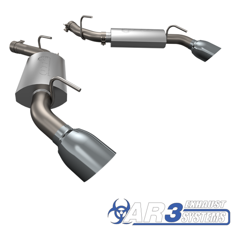 QTP 10-13 Chevrolet Camaro SS 6.2L 304SS AR3 Axle Back Exhaust w/4.5in Tips-thumbmail-3