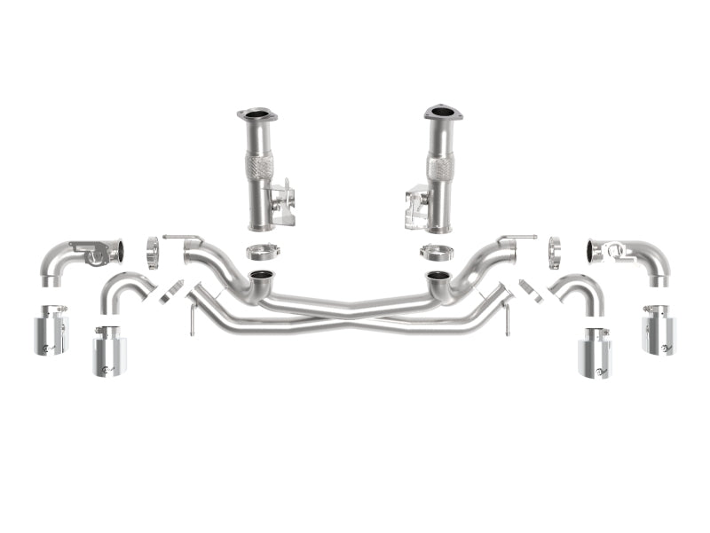 AFe MACH Force-Xp 304 Stainless Steel Cat-Back Exhaust Polished 2020 Chevrolet Corvette C8-thumbmail-5