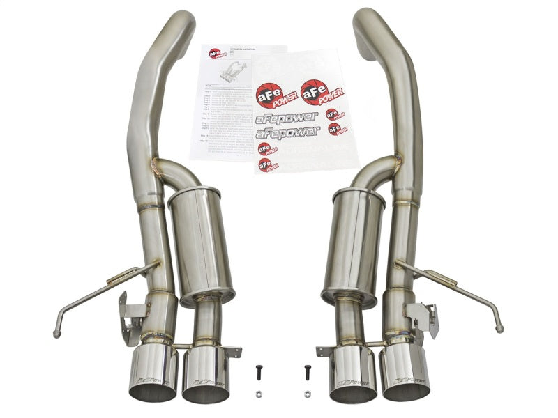 aFe MACHForce XP 3in-2 1/2in Axle Back 304SS Exhaust w/ Polished Tips 15-17 Chevy Corvette Z06-thumbmail-8