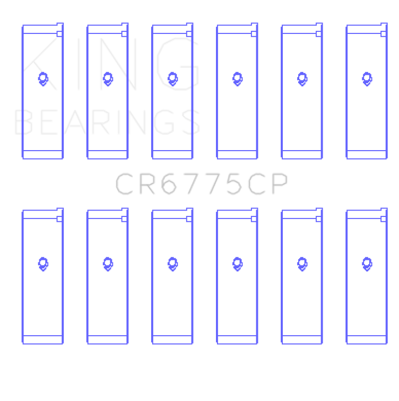 King- Nissan 3.5L VQ35DE 2001-2006 Connecting Rod Bearing Set (6 Pairs)-thumbmail-2