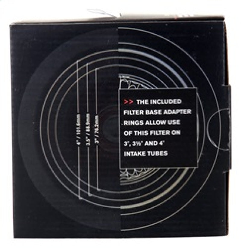 Spectre Adjustable Conical Air Filter 5-1/2in. Tall (Fits 3in. / 3-1/2in. / 4in. Tubes) - Black-thumbmail-13