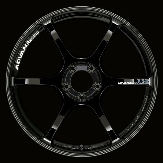 Advan RGIII 19x9.0 +25 5-114.3 Racing Gloss Black Wheel