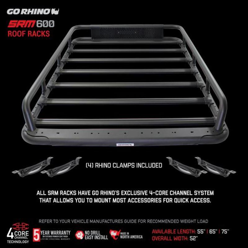 Go Rhino Universal 65in SRM 600 Basket Style Rack - Textured black-thumbmail-21