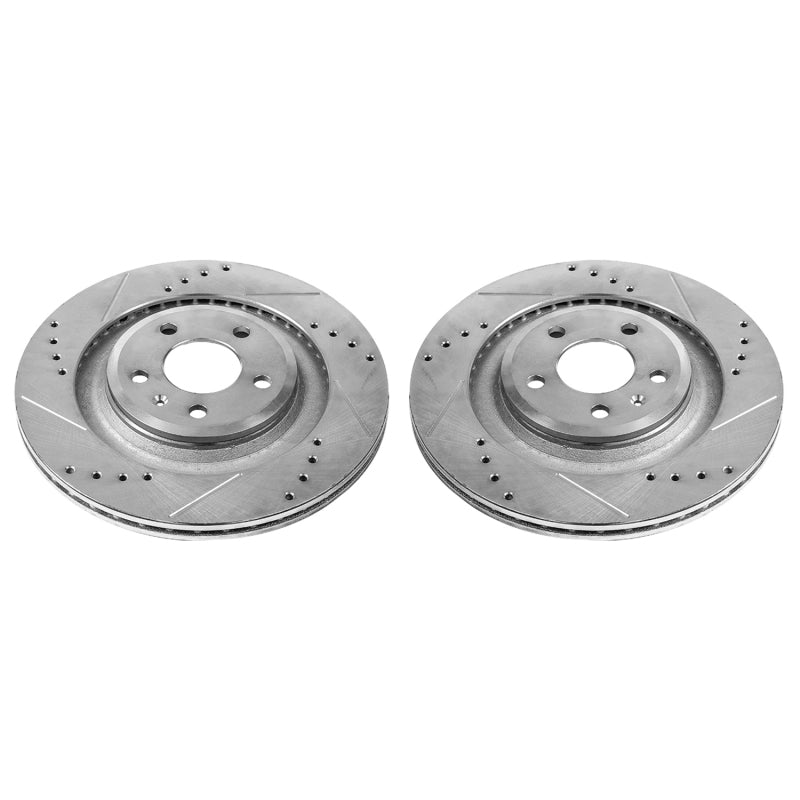 Power Stop 10-11 Audi S4 Rear Evolution Drilled & Slotted Rotors - Pair-thumbmail-2