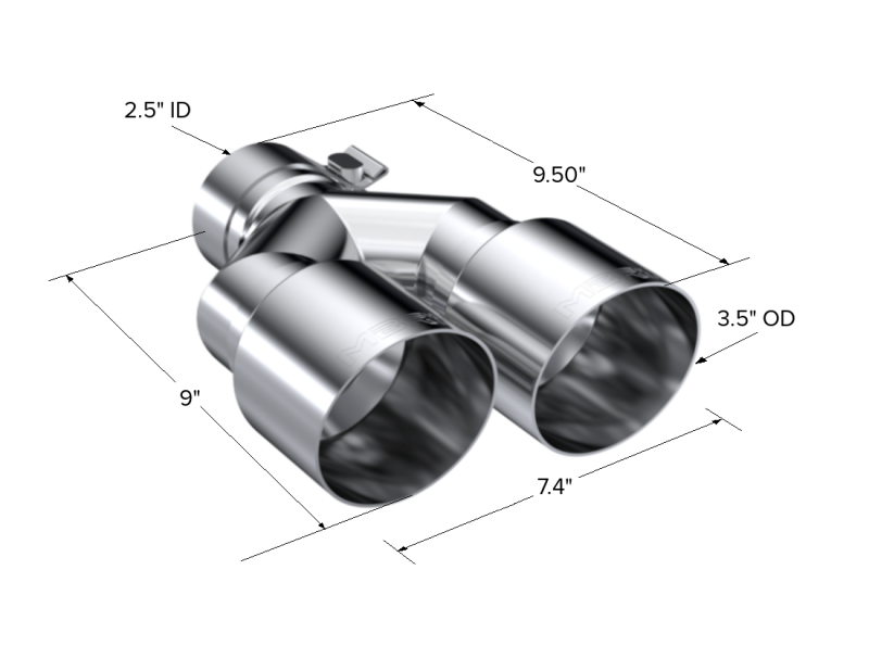 MBRP Universal T304 SS Dual Tip 3.5in OD/2.5in Inlet-thumbmail-3