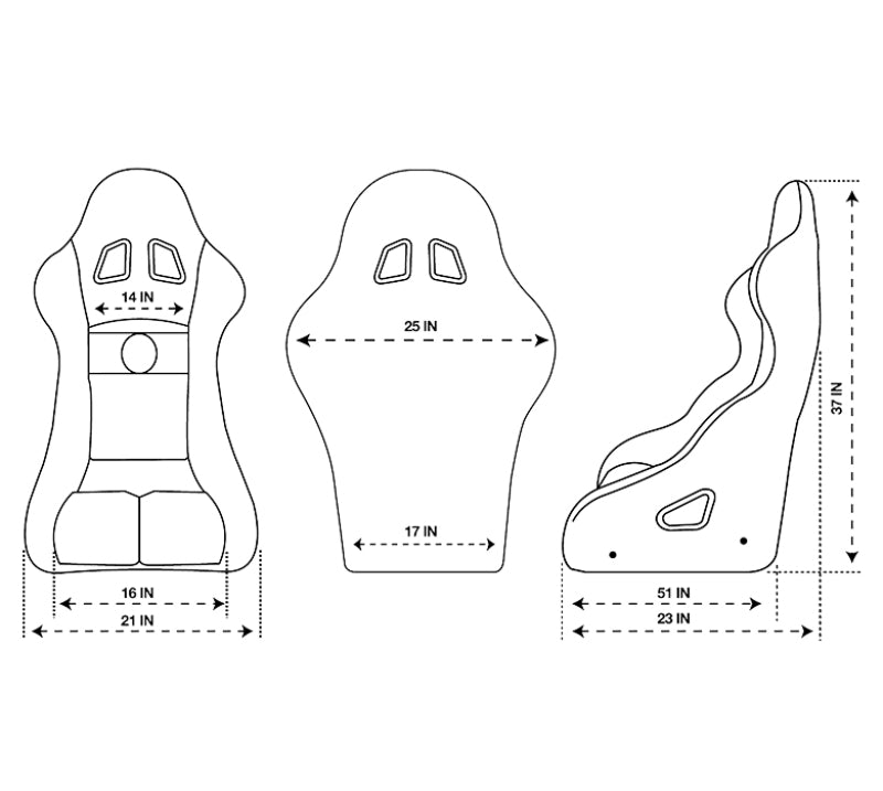 NRG FIA Competition Seat w/Competition Fabric & FIA Homologated Free Driving Position-thumbmail-8