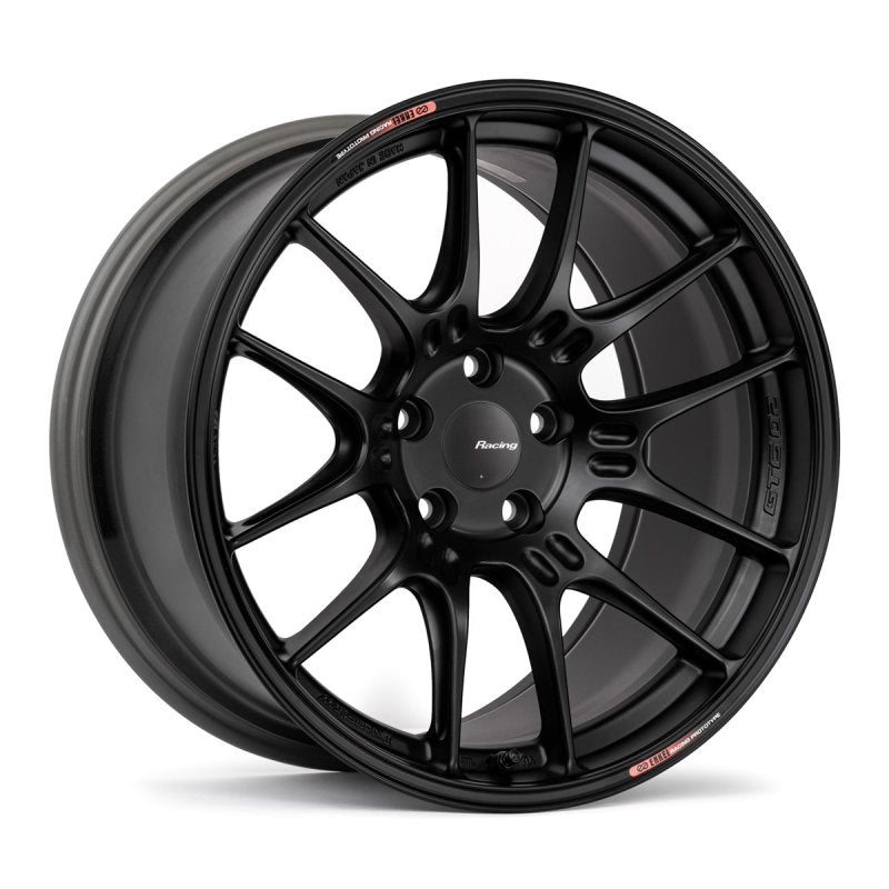 Enkei GTC02 18x8.5 5x112 43mm Offset 66.5mm Bore Matte Black Wheel-thumbmail-1