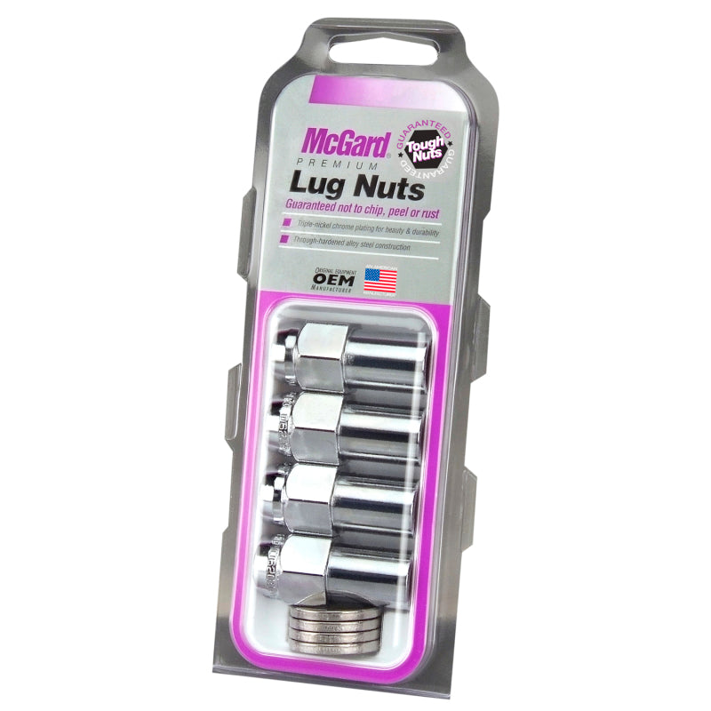 McGard Hex Lug Nut (Long Shank - .946in.) M12X1.5 / 13/16 Hex / 1.85in. Length (4-pack) - Chrome-thumbmail-6
