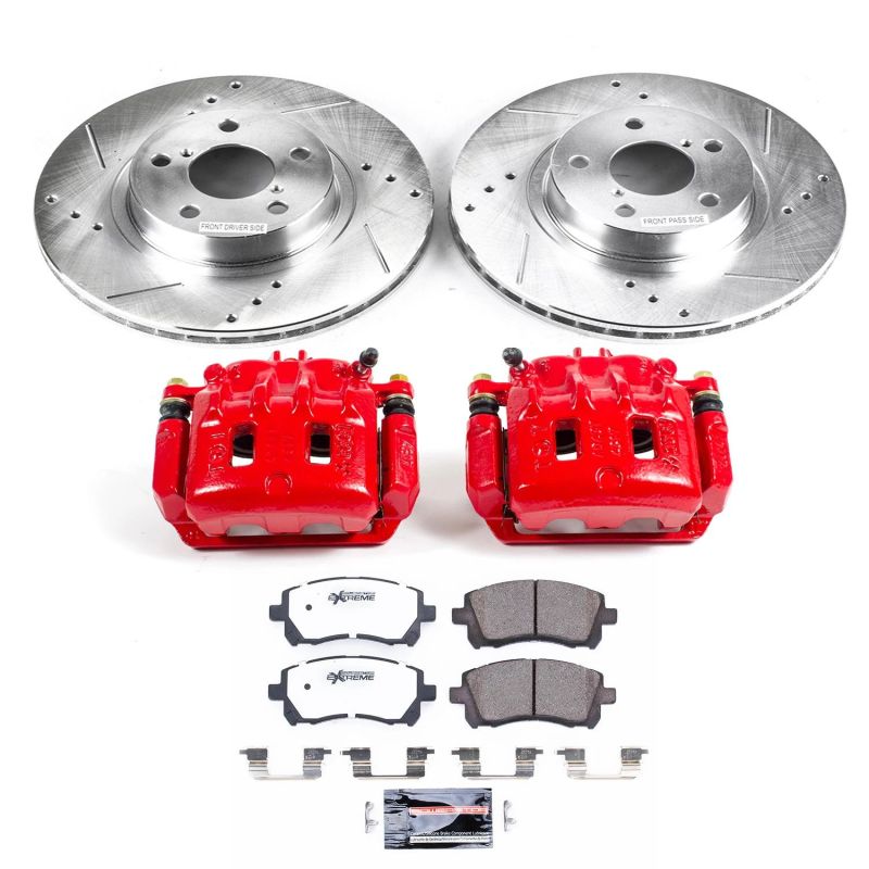 Power Stop 98-02 Subaru Forester Front Z26 Street Warrior Brake Kit w/Calipers-thumbmail-1
