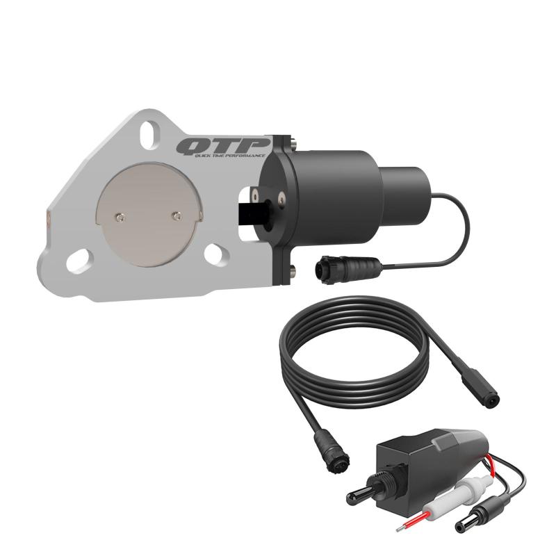 QTP 2.25in Bolt-On QTEC Electric Cutout Valve - Single-thumbmail-3