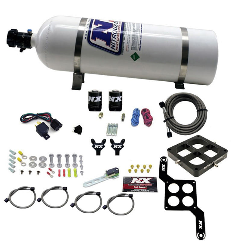 Nitrous Express Dominator Billet Crossbar Pro-Power Nitrous Kit (100-500HP) w/15lb Bottle-thumbmail-2
