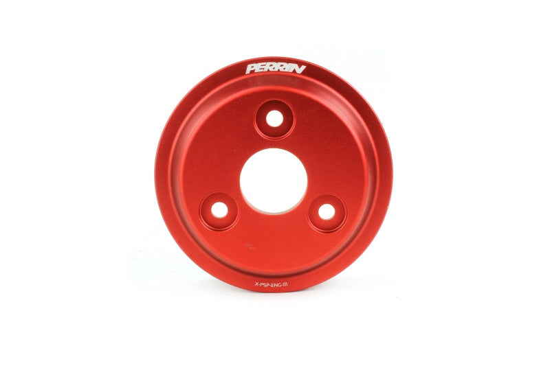 Perrin 15-22 Subaru WRX / 14-18 FXT / 18-21 Crosstrek Lightweight Water Pump Pulley - Red-thumbmail-2