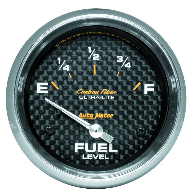 AutoMeter Gauge Fuel Level 2-5/8in. 240 Ohm(e) to 33 Ohm(f) Elec Carbon Fiber-thumbmail-1
