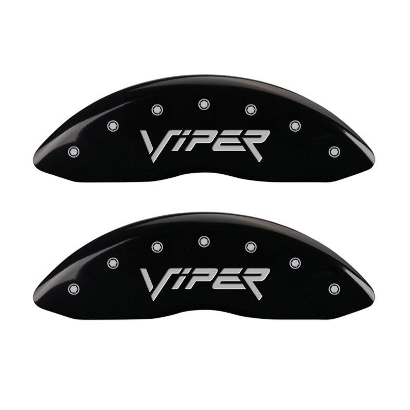 MGP 4 Caliper Covers Engraved Front Gen 2/Viper Engraved Rear Gen 2/Snake Black finish silver ch-thumbmail-2