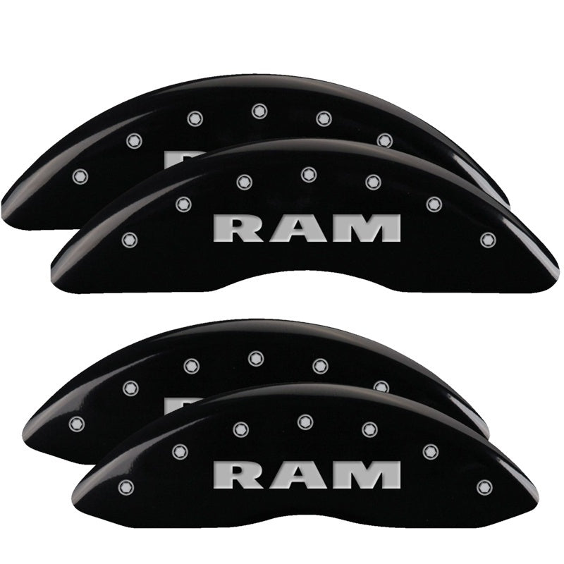 MGP 4 Caliper Covers Engraved Front & Rear MGP Red finish silver ch-thumbmail-2