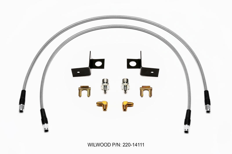 Wilwood Flexline Kit 30 inch -3 3/8-24 IF 1/8 NPT 90 Degree-thumbmail-2