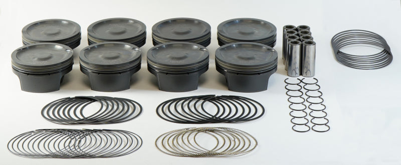 Mahle MS Piston Set GM LS 427ci 4.125in Bore 4in Stk 6.125in Rod .927 Pin -25cc 9.9 CR Set of 8-thumbmail-1