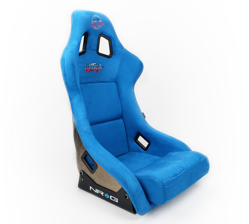 NRG FRP Bucket Seat ULTRA Edition - Large (Blue Alcantara/Gold Glitter Back)-thumbmail-5