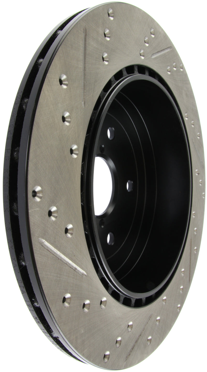 StopTech 08+ Subaru STI (Will Not Fit 05-07) Slotted & Drilled Sport Brake Rotor-thumbmail-3