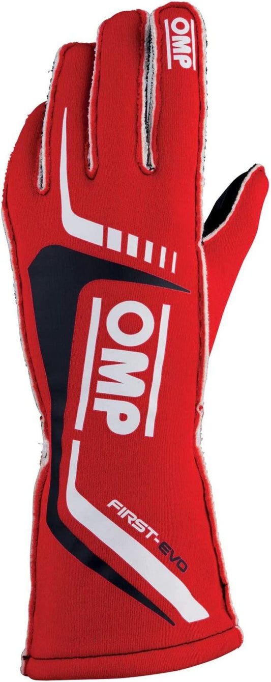 OMP First Evo Gloves Red - Size L (Fia 8856-2018)