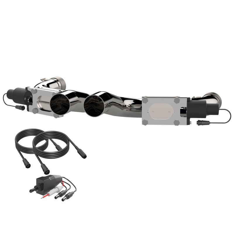 QTP 11-18 Dodge Challenger/Charger 5.7L 2.5in 304SS Aggressor Cutout Dual Mid Pipes-thumbmail-2
