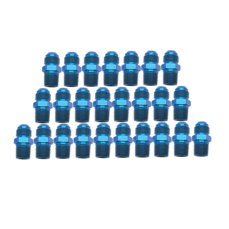 Russell Performance -8 AN to 3/8in NPT Straight Flare to Pipe (Blue) (25 pcs.)-thumbmail-3