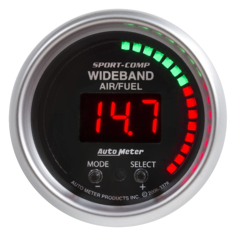 Autometer Sport-Comp 52mm Air/Fuel Ratio Pro Plus Digital w/ Peak & Warning Gauge-thumbmail-1