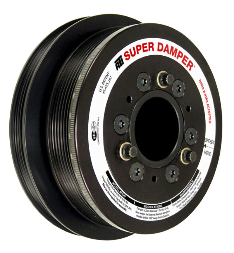 ATI Damper - 7.48in - Alum - 6 Grv - No A/C - LS3 Camaro - 10-15 - Gen 3 Vortec Truck - LS-thumbmail-1