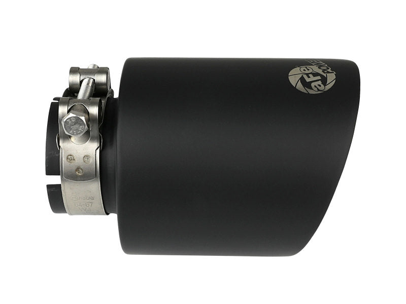 aFe Takeda 304 SS Clamp-On Exhaust Tip 2.5in. Inlet / 4.5in. Outlet / 7in. L - Black-thumbmail-5