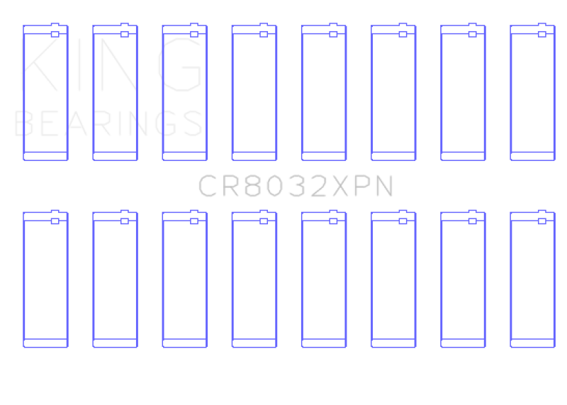 King Chrysler 345/ 370 16V (Size 0.05) pMaxBlack Coated Connecting Rod Bearing Set-thumbmail-2