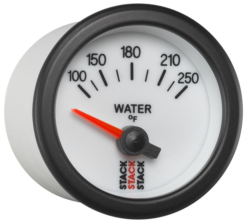 Autometer Stack 52mm 100-250 Deg F 1/8in NPTF Electric Water Temp Gauge - White-thumbmail-4