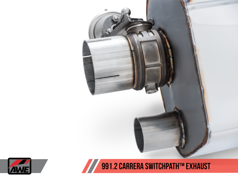 AWE Tuning Porsche 911 (991.2) Carrera / S SwitchPath Exhaust for PSE Cars - Chrome Silver Tips-thumbmail-7